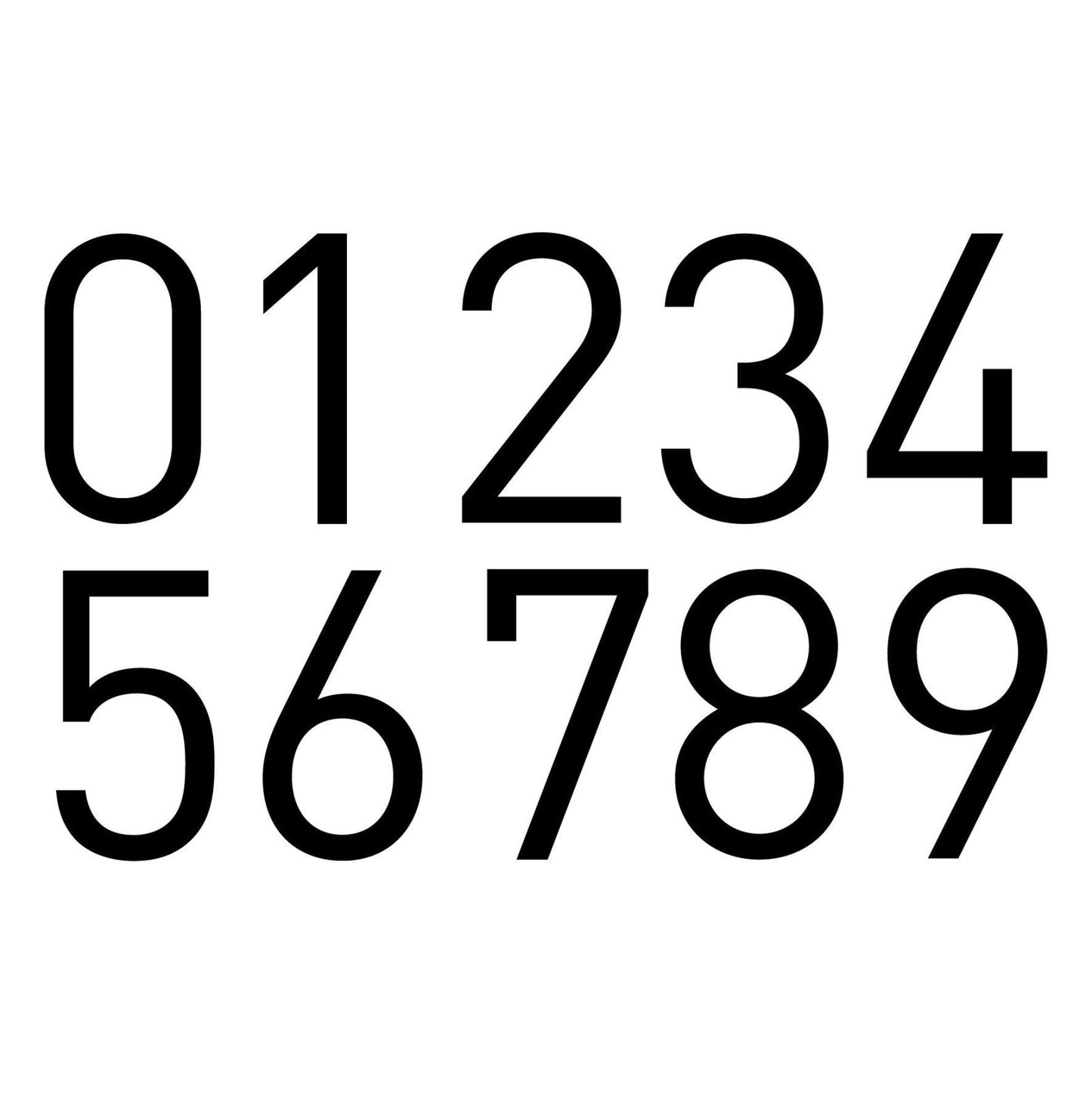 Large modern matt acrylic house number 30cm high - Bangor Signage, Print & Embroidery