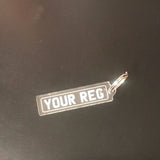 Nameplate numberplate reg plate keyring. Keychain acrylic personalised name - Bangor Signage, Print & Embroidery