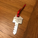 Personalised 1st Christmas in our new home mirror acrylic Bauble 2020 - Bangor Signage, Print & Embroidery