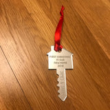 Personalised 1st Christmas in our new home mirror acrylic Bauble 2020 - Bangor Signage, Print & Embroidery