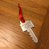 Personalised 1st Christmas in our new home mirror acrylic Bauble 2020 - Bangor Signage, Print & Embroidery
