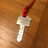 Personalised 1st Christmas in our new home mirror acrylic Bauble 2020 - Bangor Signage, Print & Embroidery