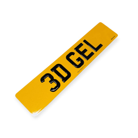 3D Gel Number Plates