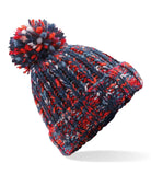10x Beechfield Twister Pom Pom Beanie Inc Logo - Bangor Signage, Print & Embroidery