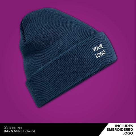 25x Original Cuffed Beanie B45 - Bangor Signage, Print & Embroidery