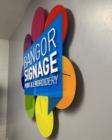 3D Acrylic Wall Logos - Bangor Signage, Print & Embroidery