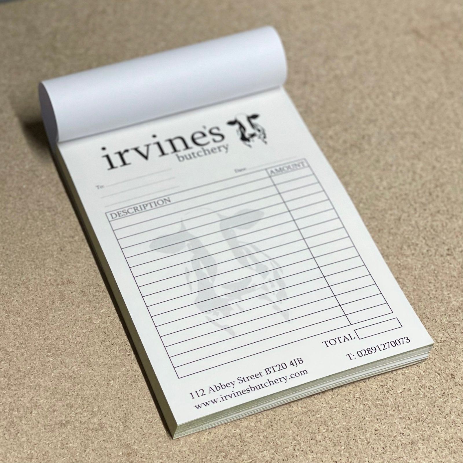 A5 Duplicate Pad Printing - NCR - Bangor Signage, Print & Embroidery