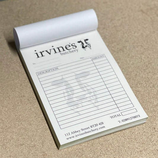 A5 Duplicate Pad Printing - NCR - Bangor Signage, Print & Embroidery