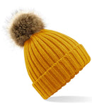 Beechfield Faux Fur Pop Pom Chunky Beanie - BB412 - Bangor Signage, Print & Embroidery