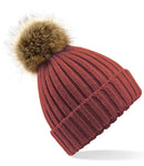 Beechfield Faux Fur Pop Pom Chunky Beanie - BB412 - Bangor Signage, Print & Embroidery