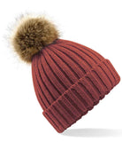 Beechfield Faux Fur Pop Pom Chunky Beanie - BB412 - Bangor Signage, Print & Embroidery