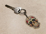 Candy skull acrylic keyring charm - Bangor Signage, Print & Embroidery