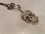 Candy skull acrylic keyring charm - Bangor Signage, Print & Embroidery