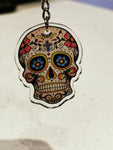 Candy skull acrylic keyring charm - Bangor Signage, Print & Embroidery
