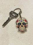 Candy skull acrylic keyring charm - Bangor Signage, Print & Embroidery