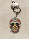 Candy skull acrylic keyring charm - Bangor Signage, Print & Embroidery