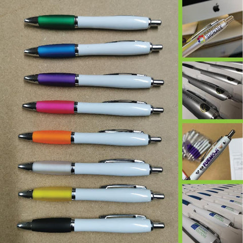 Curvy Logo Pens - Bangor Signage, Print & Embroidery