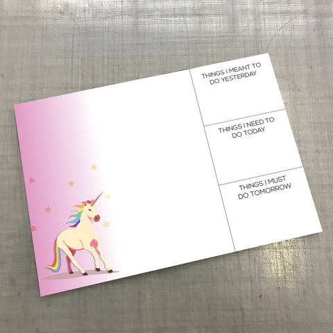 Cute Colourful Unicorn Large Desk Pad, Perfect for office note taking A3 size. - Bangor Signage, Print & Embroidery