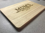 Dads kitchen wooden chopping board. Engraved cutting board. Perfect for serving cheese, bread etc. Perfect Christmas gift. - Bangor Signage, Print & Embroidery