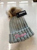 Embroidered Beechfield Faux Fur Pop Pom Chunky Beanie - BB412 - Bangor Signage, Print & Embroidery