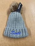 Embroidered Beechfield Faux Fur Pop Pom Chunky Beanie Infant - BB412A - Bangor Signage, Print & Embroidery