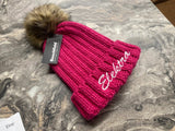 Embroidered Beechfield Faux Fur Pop Pom Chunky Beanie Infant - BB412A - Bangor Signage, Print & Embroidery