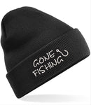 Gone fishing beanie hat. Anglers gift. Fishing, Fathers day gift. - Bangor Signage, Print & Embroidery