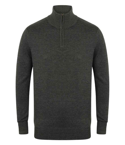 Henbury Zip Neck Sweater - H729 - Bangor Signage, Print & Embroidery