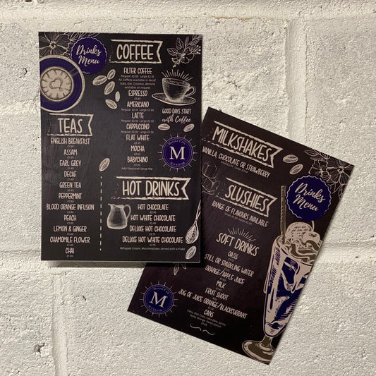 Laminated Restaurant Menus - Bangor Signage, Print & Embroidery