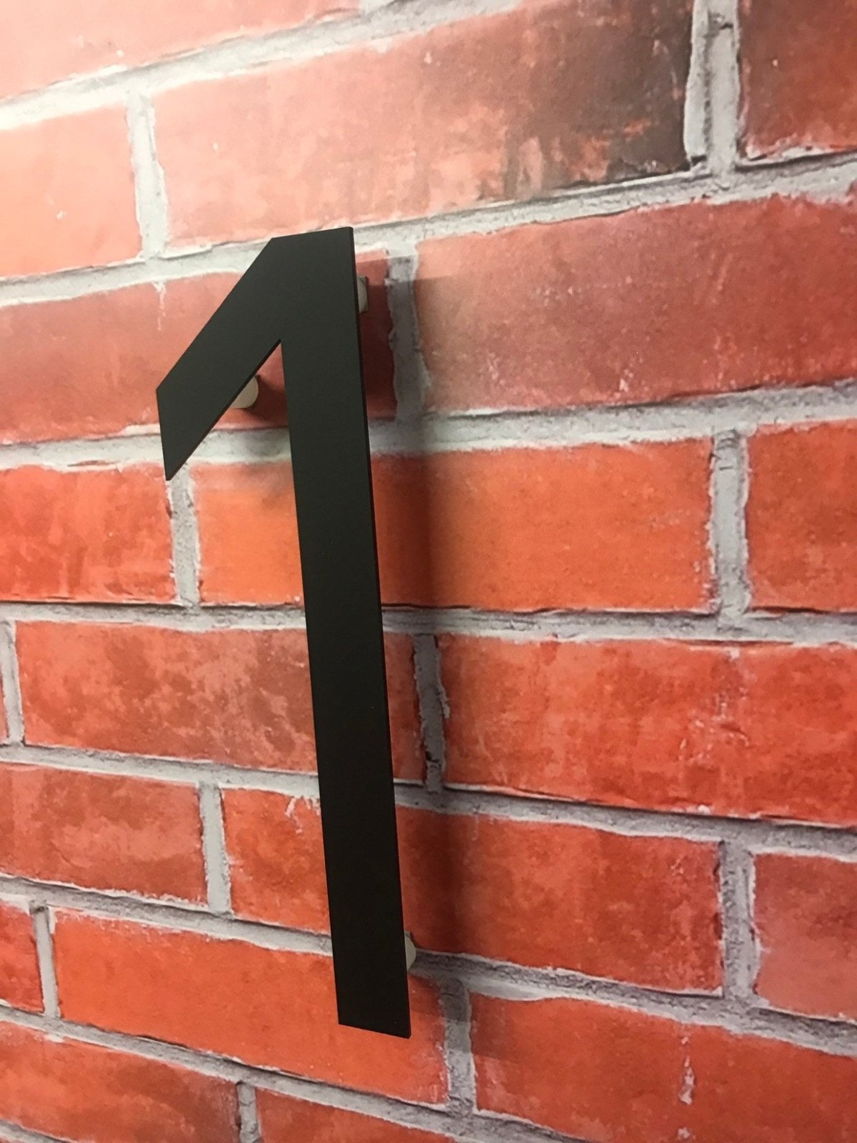 Large modern matt acrylic house number 30cm high - Bangor Signage, Print & Embroidery