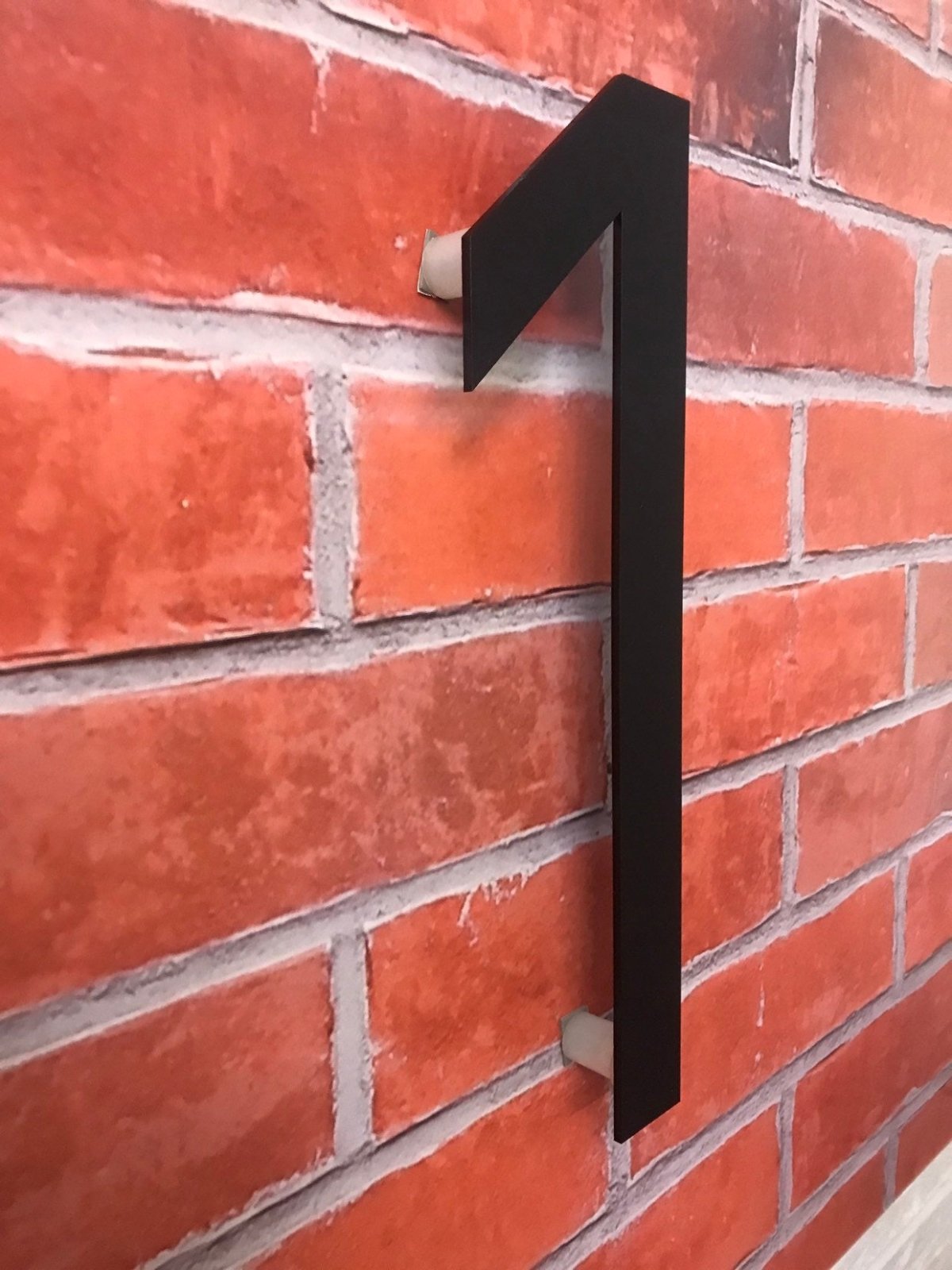 Large modern matt acrylic house number 30cm high - Bangor Signage, Print & Embroidery