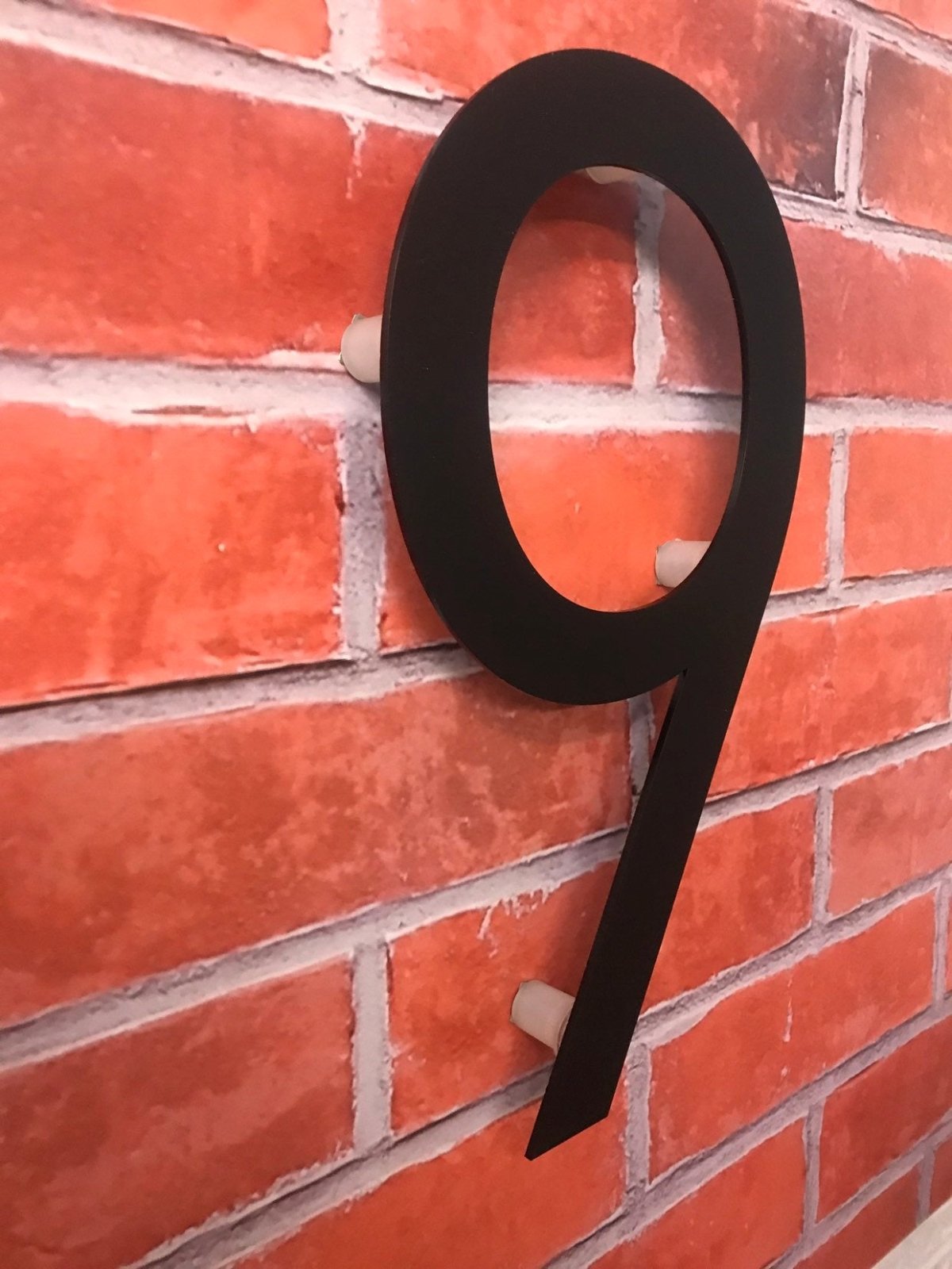 Large modern matt acrylic house number 30cm high - Bangor Signage, Print & Embroidery