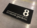 Modern, contemporary, stylish acrylic house number - Bangor Signage, Print & Embroidery
