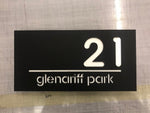 Modern, contemporary, stylish acrylic house number - Bangor Signage, Print & Embroidery