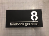 Modern, contemporary, stylish acrylic house number - Bangor Signage, Print & Embroidery