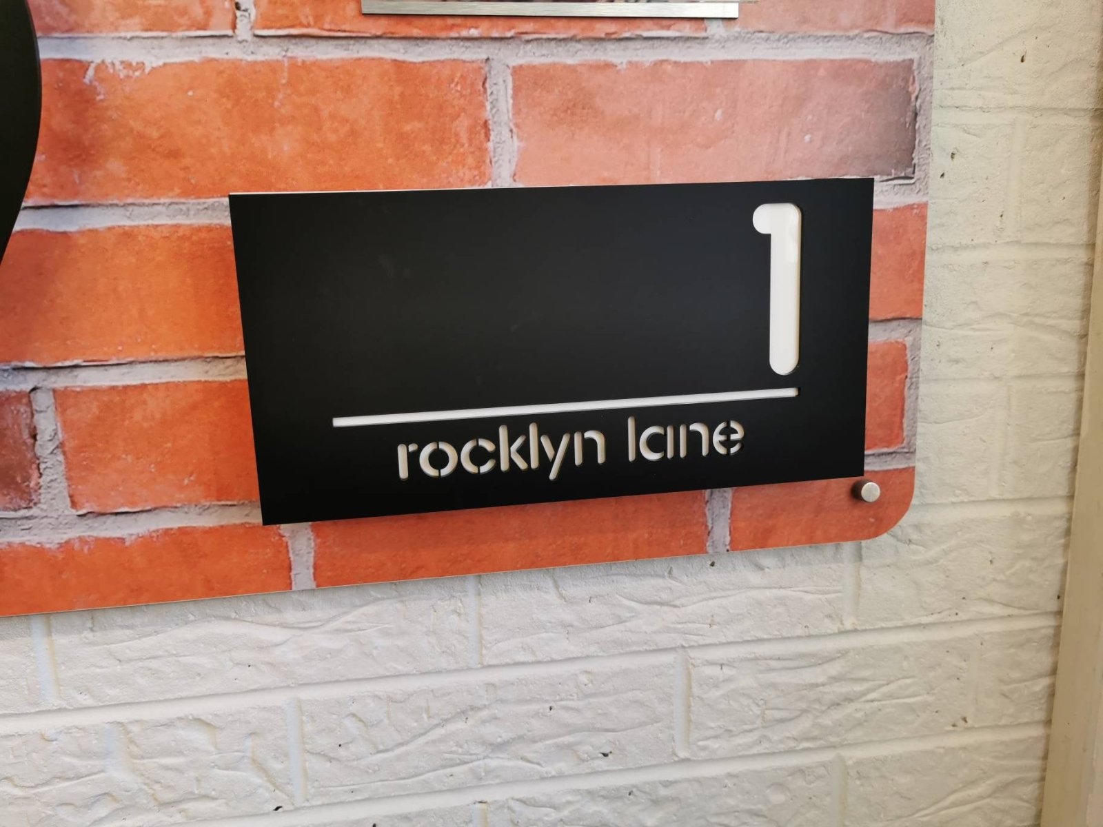 Modern, contemporary, stylish acrylic house number - Bangor Signage, Print & Embroidery