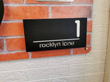 Modern, contemporary, stylish acrylic house number - Bangor Signage, Print & Embroidery
