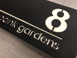 Modern, contemporary, stylish acrylic house number - Bangor Signage, Print & Embroidery