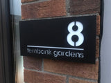 Modern, contemporary, stylish acrylic house number - Bangor Signage, Print & Embroidery