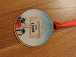 Personalised 1st Christmas bauble tree decoration. Personalised name. - Bangor Signage, Print & Embroidery