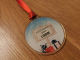 Personalised 1st Christmas bauble tree decoration. Personalised name. - Bangor Signage, Print & Embroidery