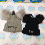 Personalised bobble hat. Kids & Adults sizes. Personalised Names. - Bangor Signage, Print & Embroidery