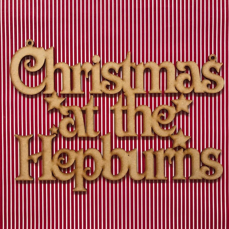 Personalised Christmas sign "at the family name sign". - Bangor Signage, Print & Embroidery