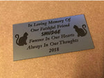 Personalised engraved pet cat memorial remembrance sign plaque - Bangor Signage, Print & Embroidery