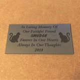 Personalised engraved pet cat memorial remembrance sign plaque - Bangor Signage, Print & Embroidery