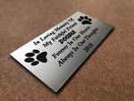 Personalised engraved pet dog memorial remembrance sign plaque - Bangor Signage, Print & Embroidery