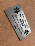 Personalised engraved pet dog memorial remembrance sign plaque - Bangor Signage, Print & Embroidery