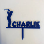 Personalised Name Cake topper. Golf themed. - Bangor Signage, Print & Embroidery
