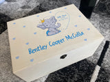 Personalised New born baby boy gift. Memory box for keepsakes and more - Bangor Signage, Print & Embroidery