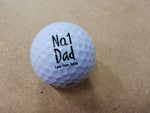 Personalised no. 1 Dad printed golf ball. Father's day gift - Bangor Signage, Print & Embroidery